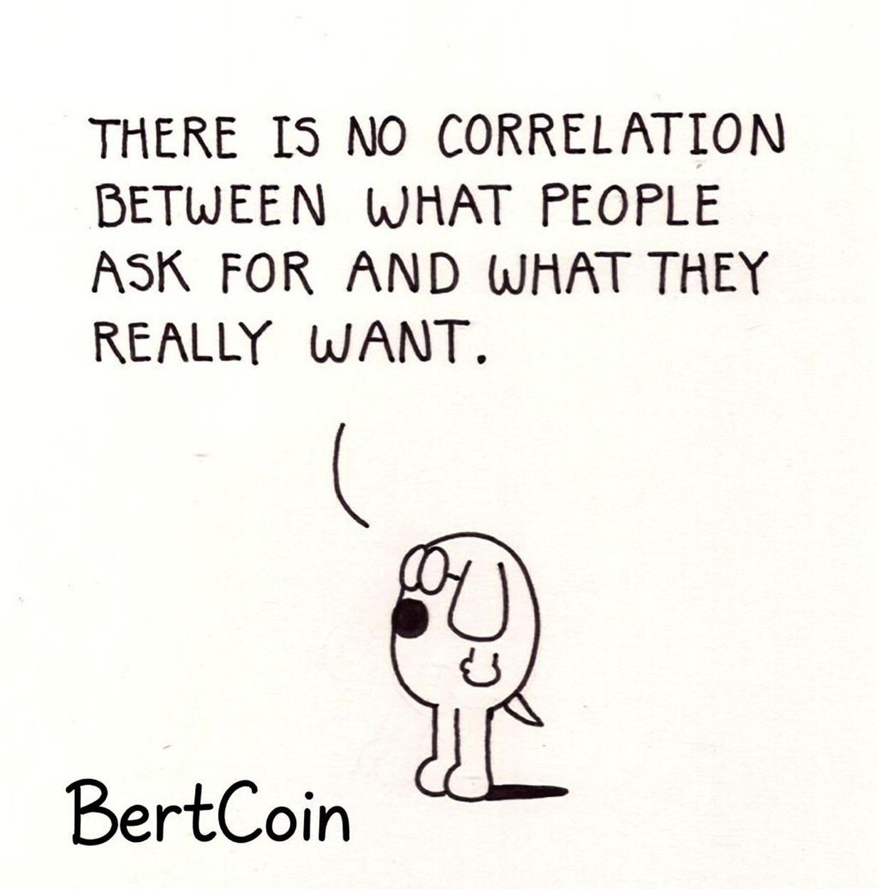 No correlation between what people ask for and what they want